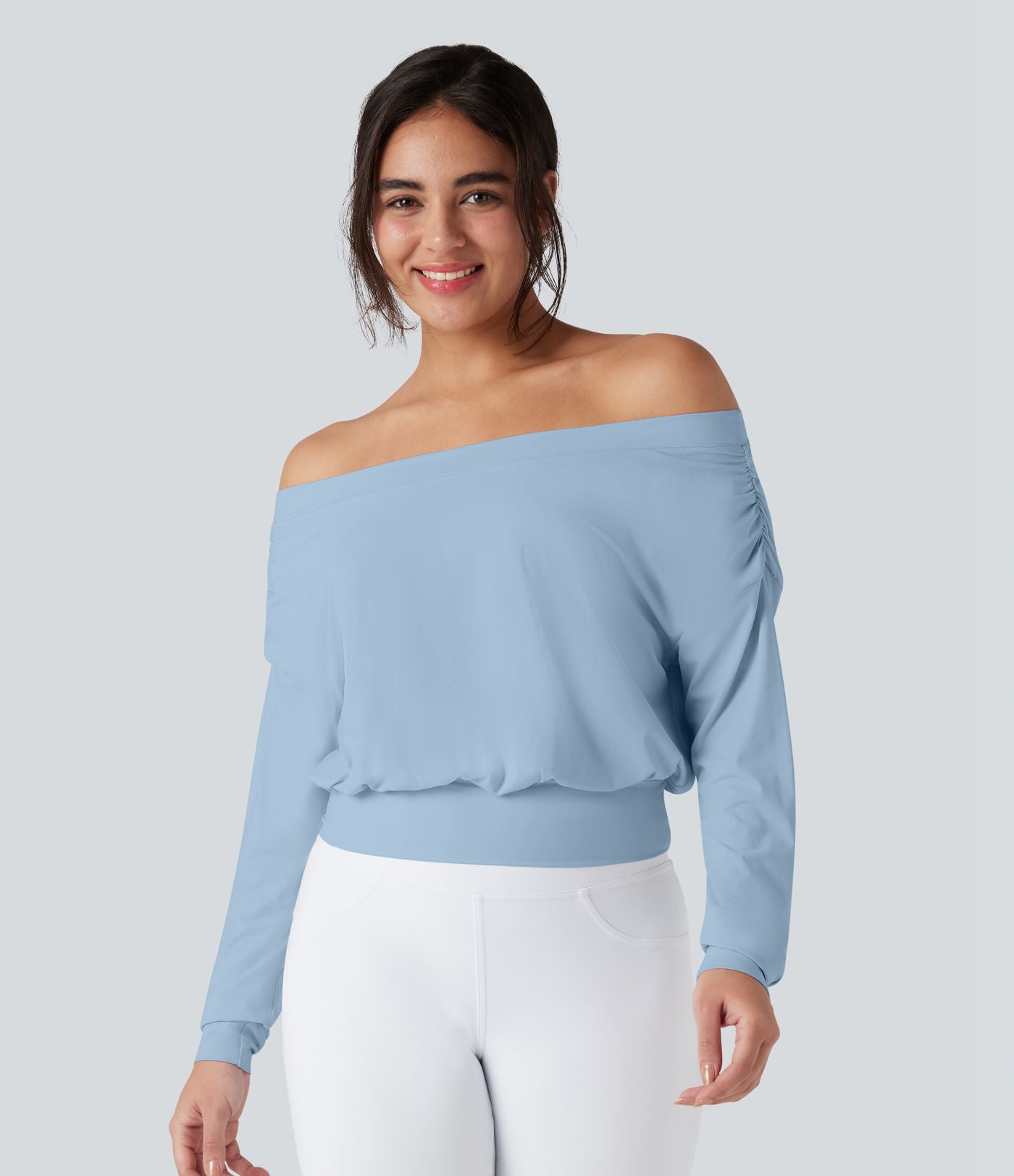 Haut de sport yoga oversize épaules dénudées effet frais InstantCool séchage rapide