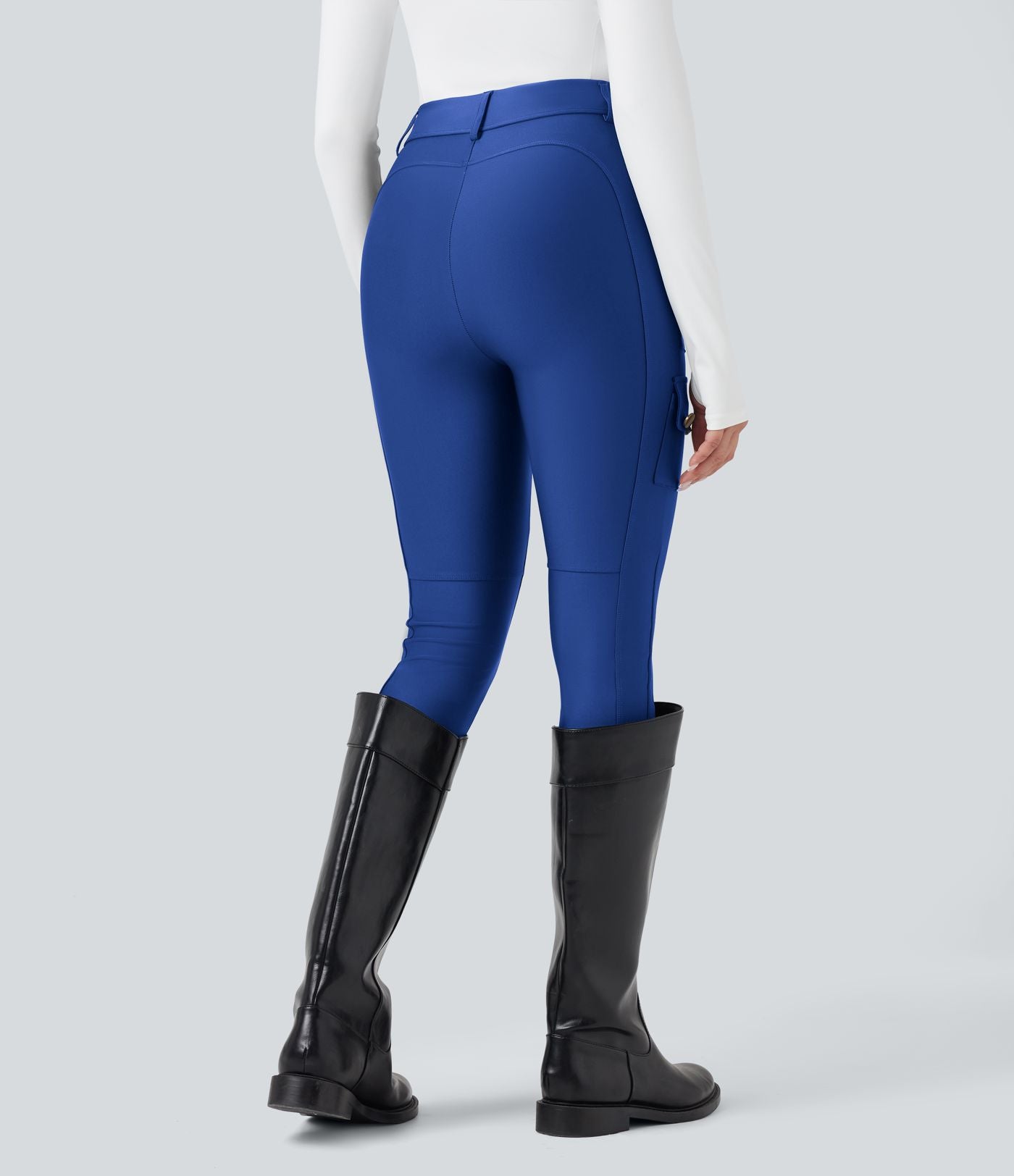 Legging 7/8 brillant taille haute avec poches