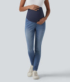 Halara Flex™ Jean skinny de maternité 7/8 taille super haute avec poches