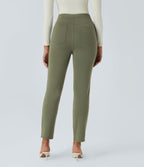 Pantalon tailleur ajusté taille haute Halara Flex™ avec poches