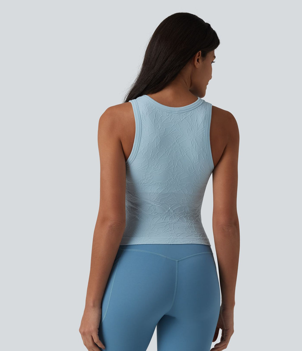 Débardeur de yoga sans couture OneForm Seamless Flow col rond avec soutien-gorge intégré