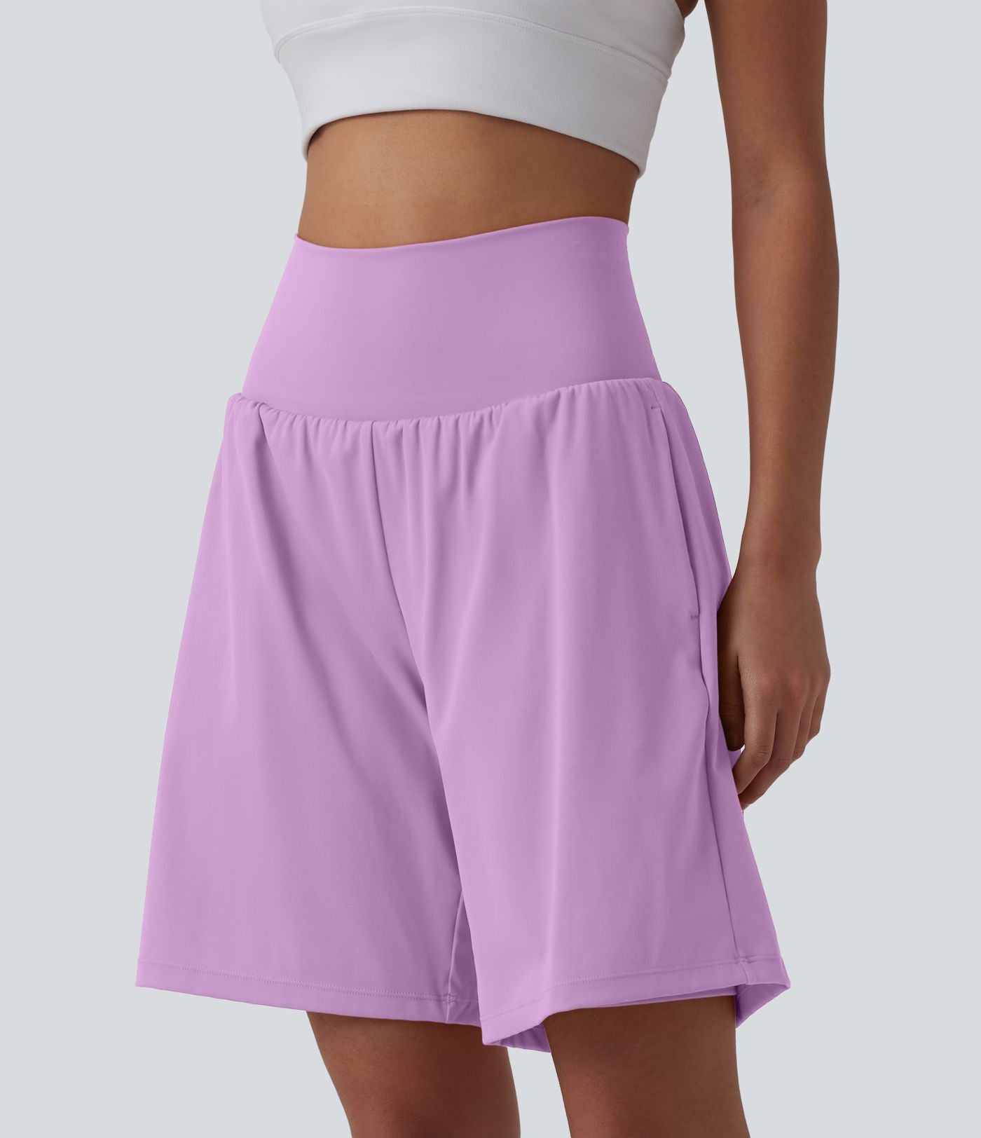 Short de yoga 2-en-1 SoftlyZero™ Airy taille très haute effet frais InstantCool 22,8 cm avec poches