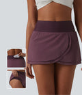 Bas de bikini 2-en-1 taille haute avec poche