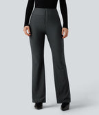 Pantalon de travail Halara Flex™ évasé à rayures, taille haute, avec poches