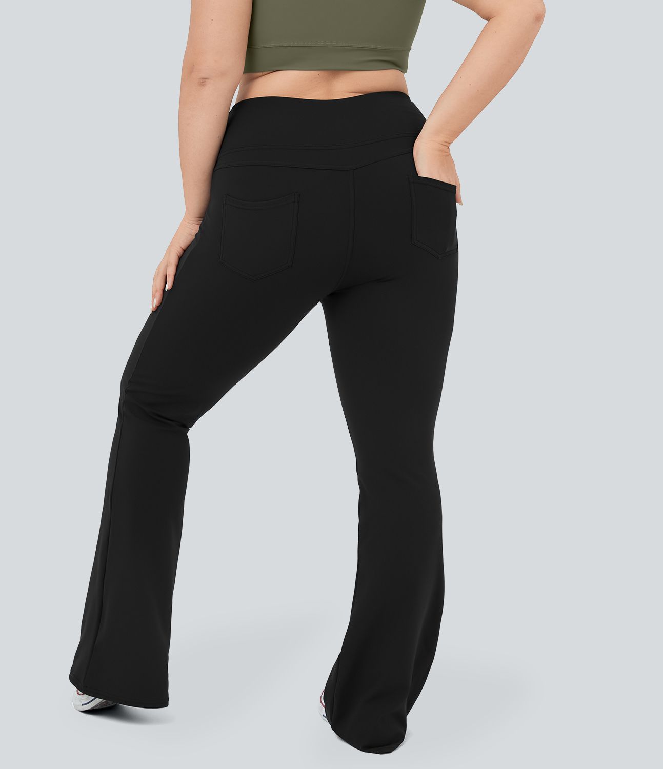 Legging yoga évasé grande taille taille haute DayStretch avec poches
