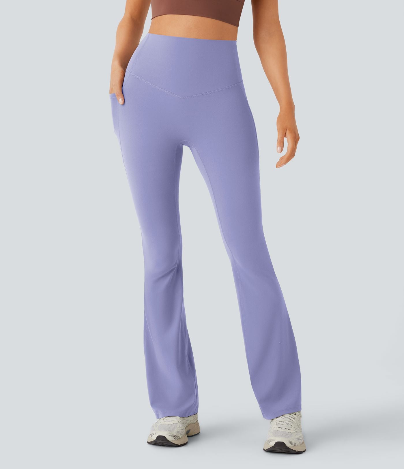 Pantalon de yoga à coupe bootcut gainant taille haute avec poches Halara UltraSculpt™