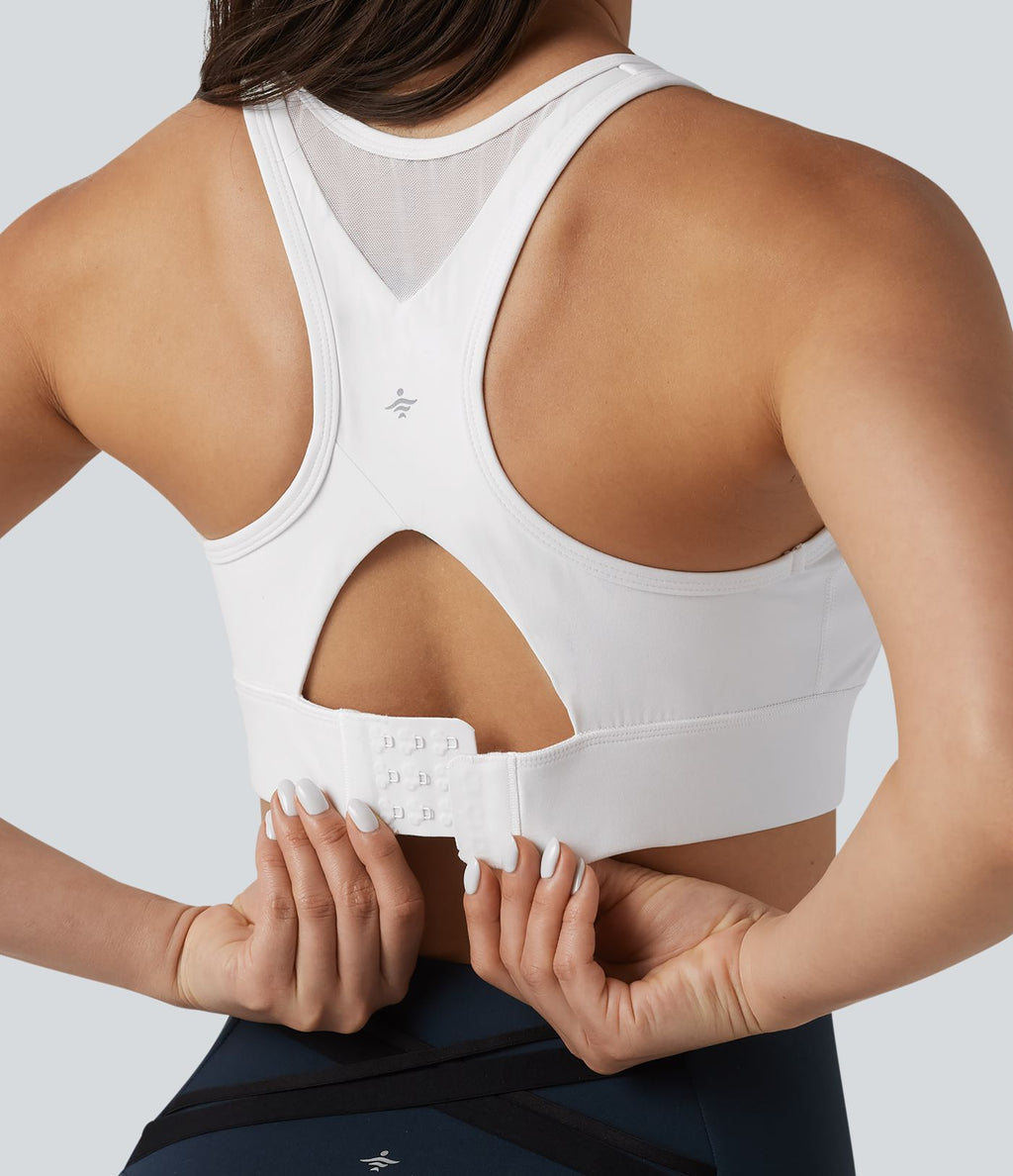 Halara UltraSculpt™ Brassière de sport d'entraînement maintien modéré, dos nageur avec boucle ajustable et mesh respirant