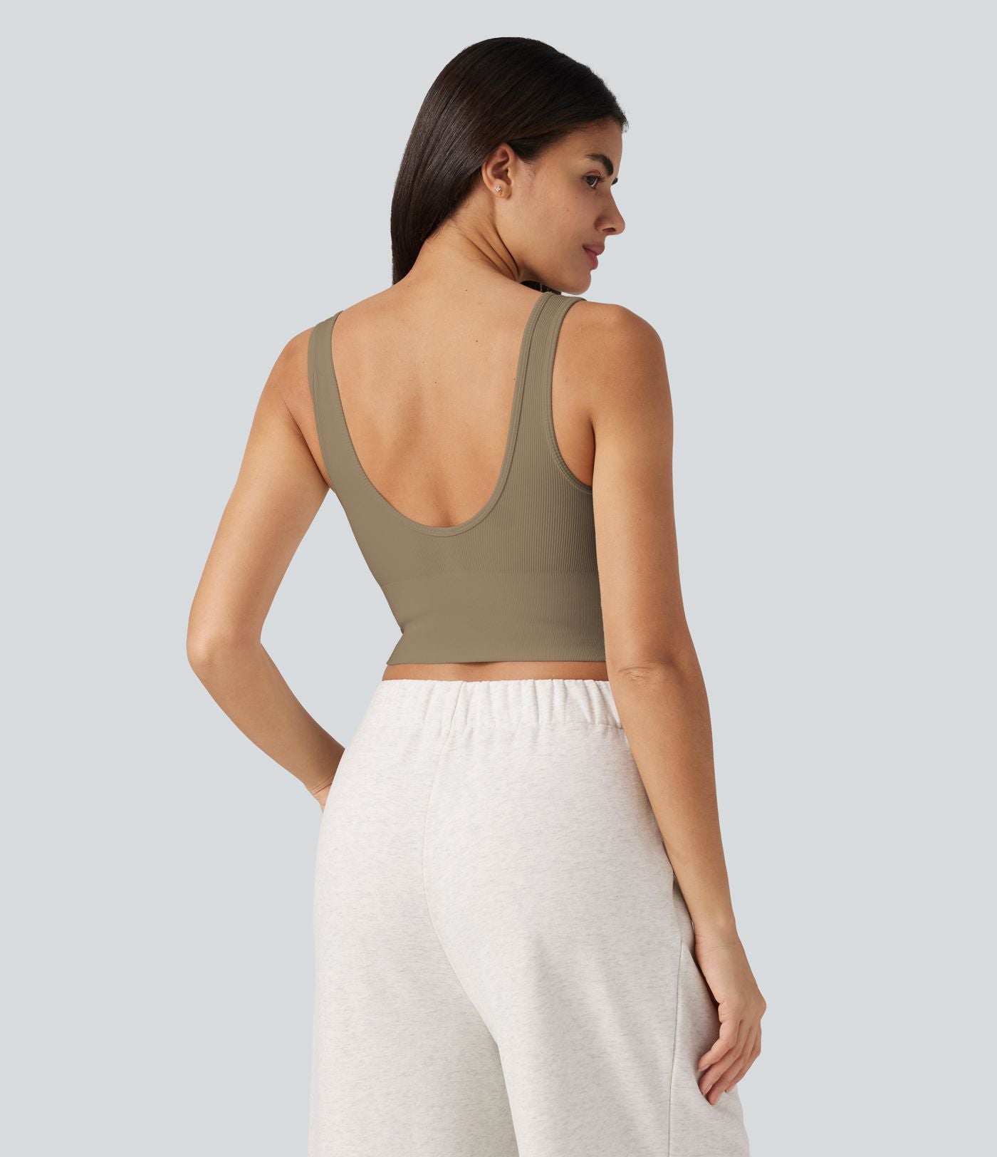 OneForm Débardeur casual sans couture col rond échancré dos en U avec soutien-gorge intégré