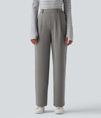 Pantalon tailleur jambes droites slim taille haute Halara Flex™ DayStretch avec poches