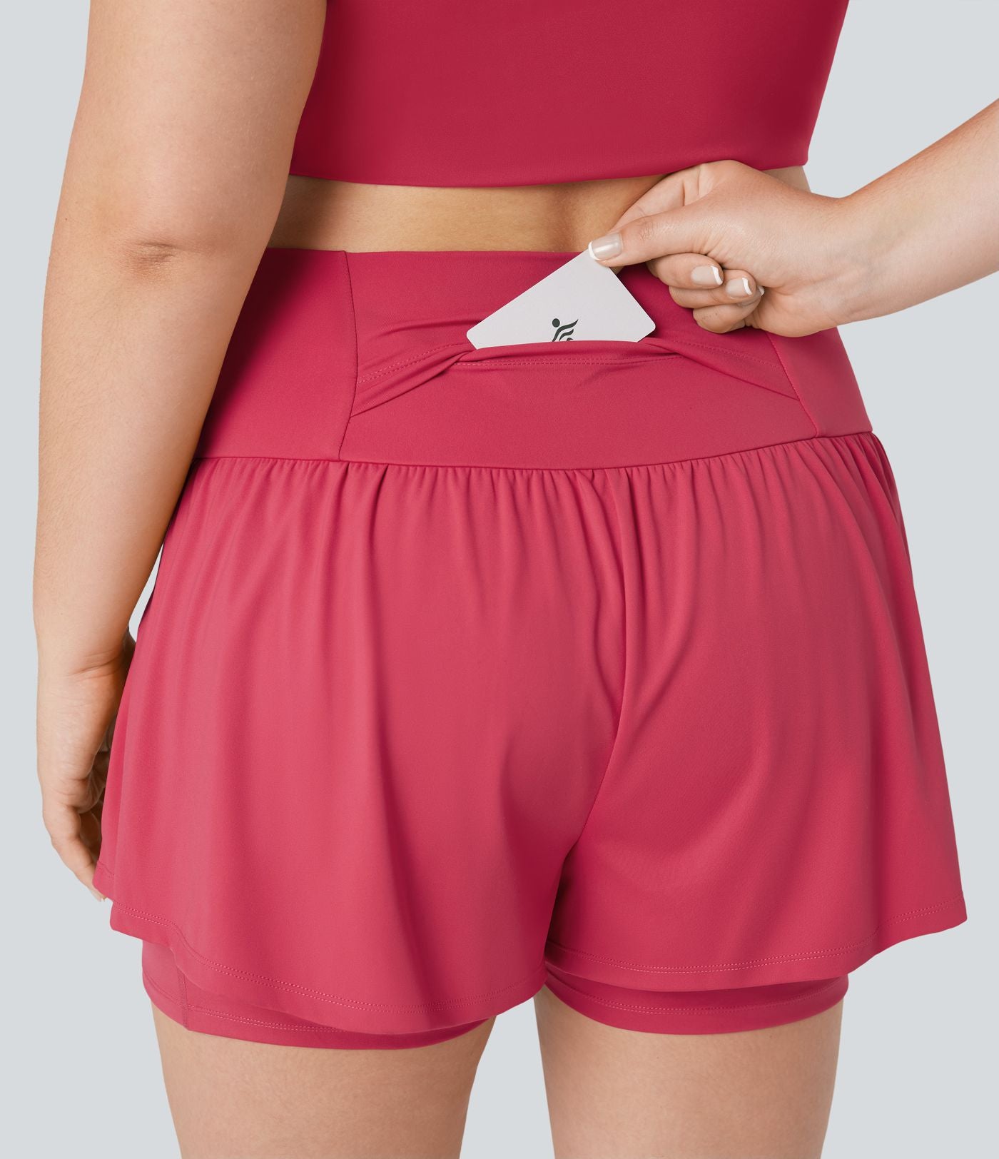 Short tailleur 2-en-1 grande taille SoftlyZero™ Airy taille ultra-haute effet frais InstantCool yoga 12,5 cm avec poches