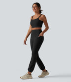 Halara Ultrasculpt™ Jogging yoga bouffant taille haute ventre plat avec poches