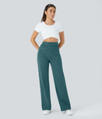 Pantalon taille haute coupe droite DayStretch avec poches