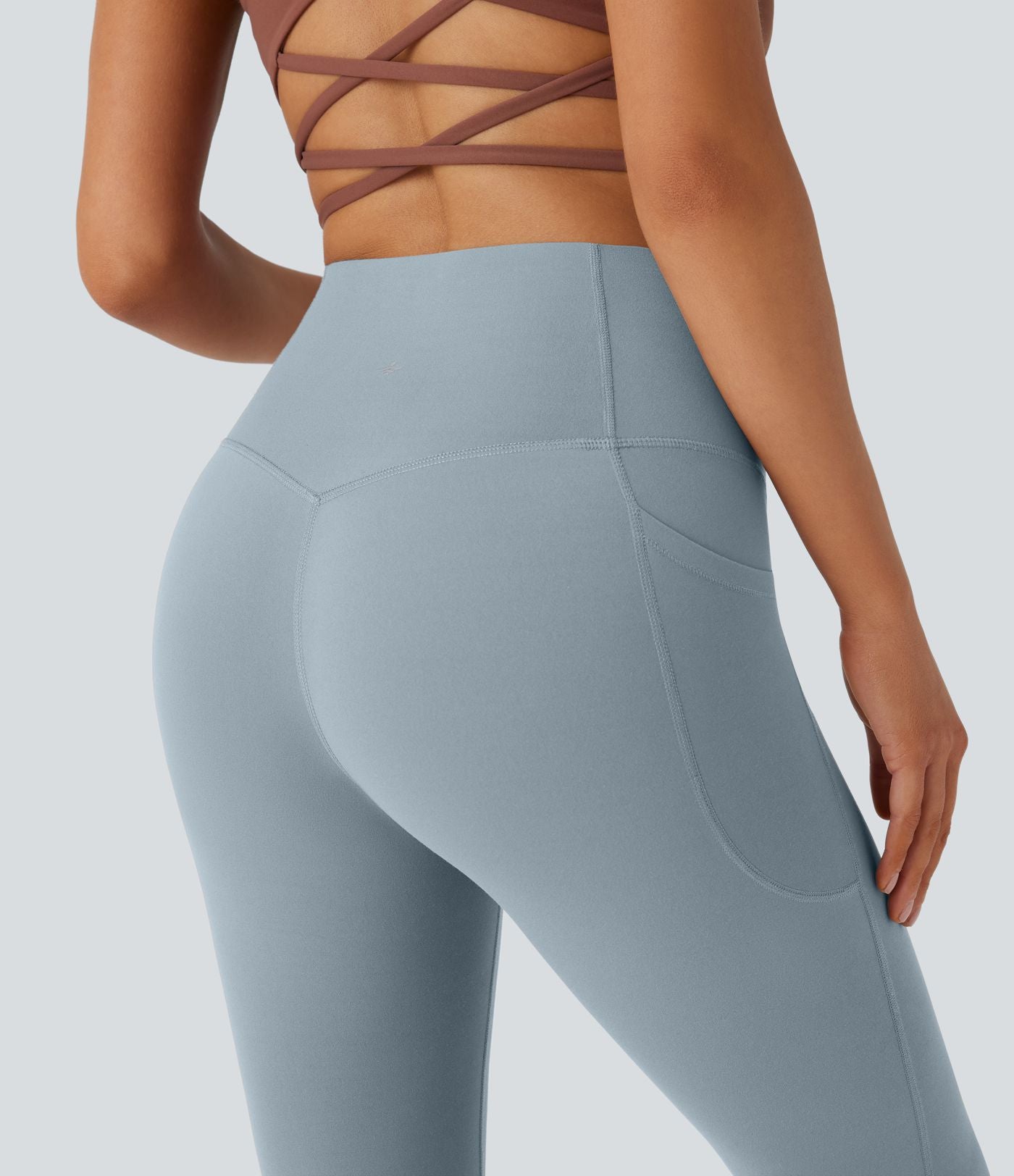 Pantalon de yoga à coupe bootcut gainant taille haute avec poches Halara UltraSculpt™