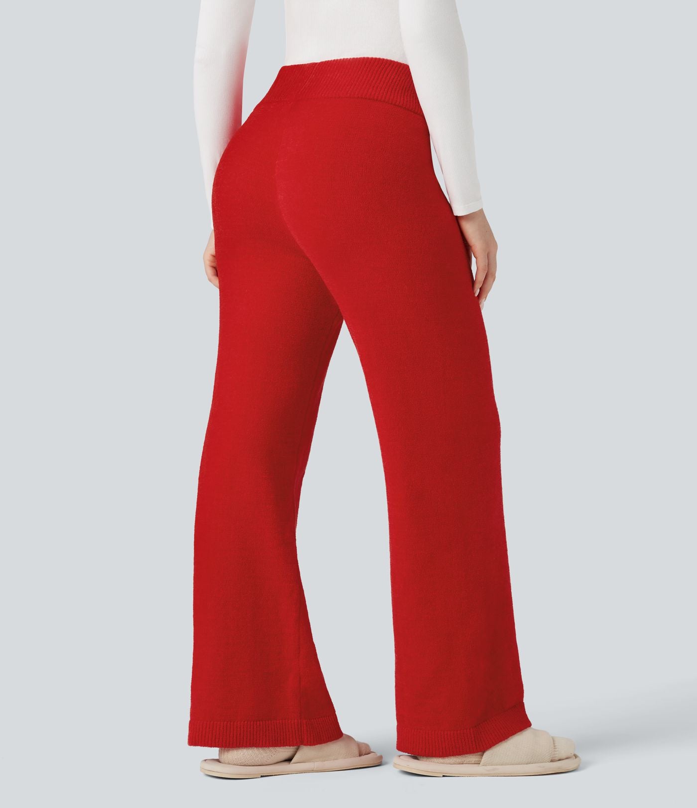 Pantalon détente maille baggy taille mi-haute