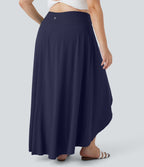 Breezeful™ Taille Haute à Volants 2 en1 Fluide Sèchement Rapide Quotidien Causal Grande Taille