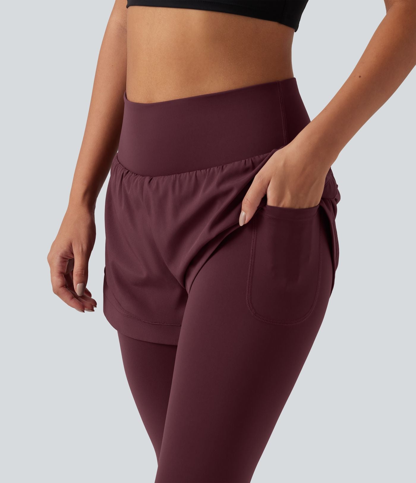 Pantalon de running gaintan2-en-1 Breezeful™ taille haute gainant à séchage rapide avec poches