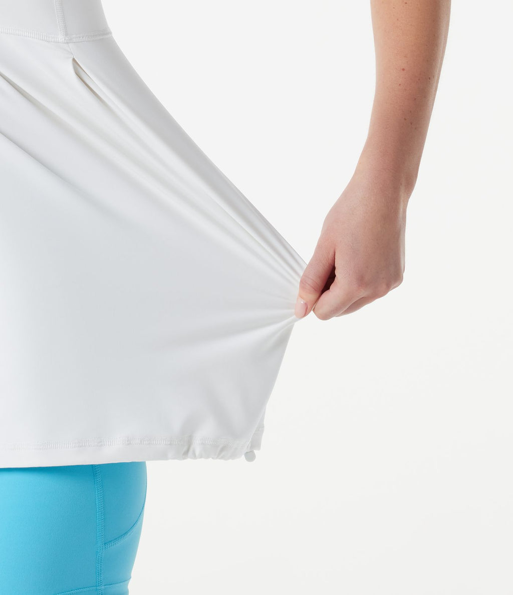 Débardeur de running dos nageur à ourlet ajustable, à effet frais InstantCool, séchage rapide, coques amovibles, protection solaire UPF50+