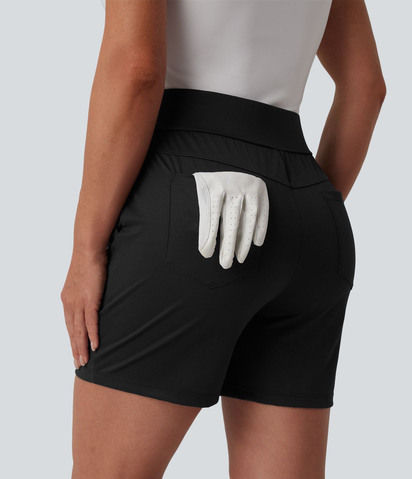 Short de golf séchage rapide taille mi-haute avec poches 12,5 cm - Golf Tee - UPF40+