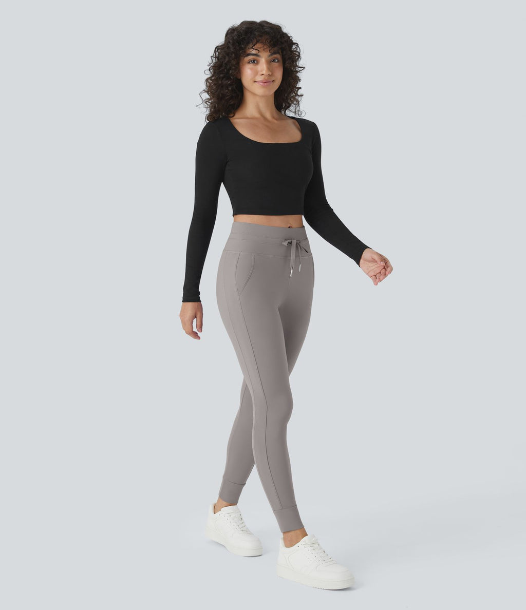 Jogging taille haute Softlyzero™ Plush avec cordon de serrage et poches latérales