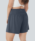Short tailleur 2-en-1 Cool Touch yoga taille très haute Softlyzero™ Airy grande taille 17,5 cm avec poches