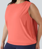 Débardeur yoga grande taille col rond Cool Touch - UPF50+