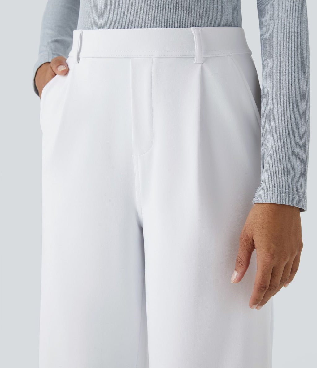 Pantalon tailleur Halara Flex™ DayStretch coupe droite taille haute avec poches