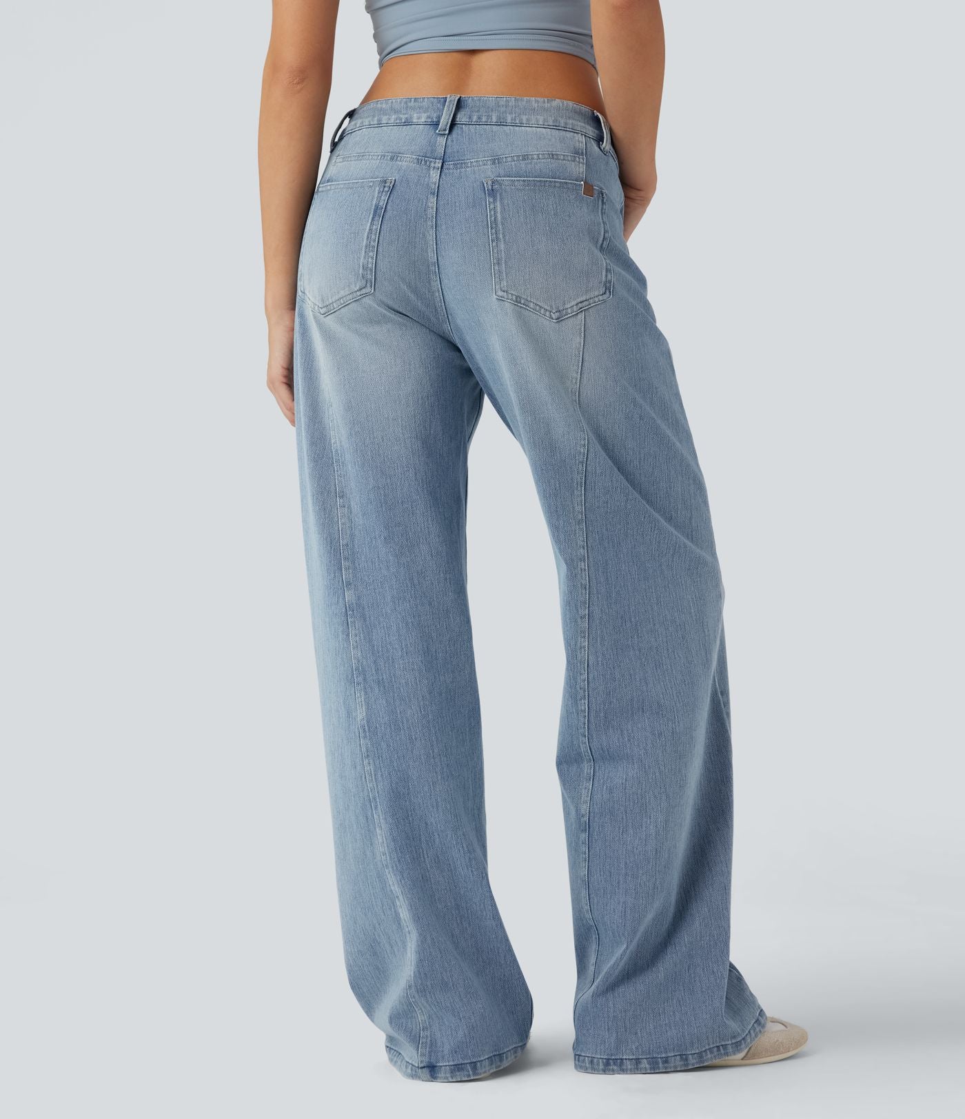 Jean décontracté Halara Flex™ jambe large taille basse avec poches