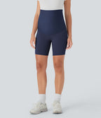 Short cycliste de yoga de maternité Softlyzero™ à taille super haute 17,5 cm-UPF50+