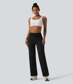 Pantalon yoga Halara UltraSculpt™ gainant coupe droite taille haute avec mesh contrastant
