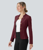 Veste de travail ajustée en daim manches longues