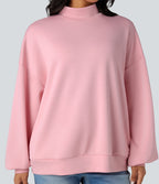 Sweatshirt casual col montant coupe décontractée avec poches