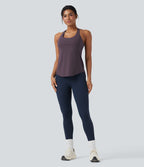 Débardeur running Halara UltraSculpt™ col rond dos croisé bonnets E-G