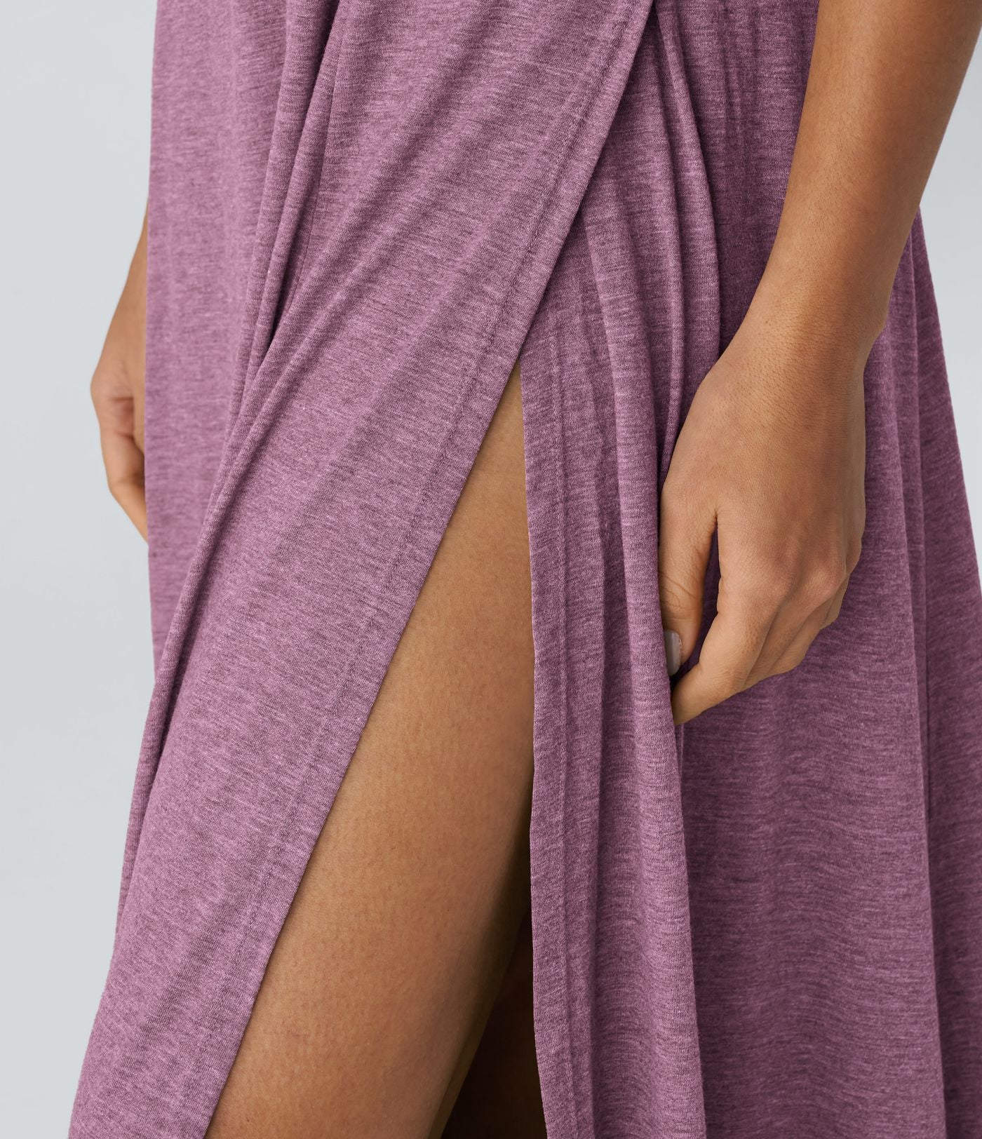 Robe Casual Débardeur Longue Fluide Fendue Dos Nu à Col en U