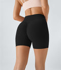 Softlyzero™ Plush Shorts 12,5cm Yoga Taille Haute Croisés Froncés