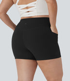 Short cycliste 7,5 cm d'entraînement gainant taille haute grande taille avec poches Halara UltraSculpt™