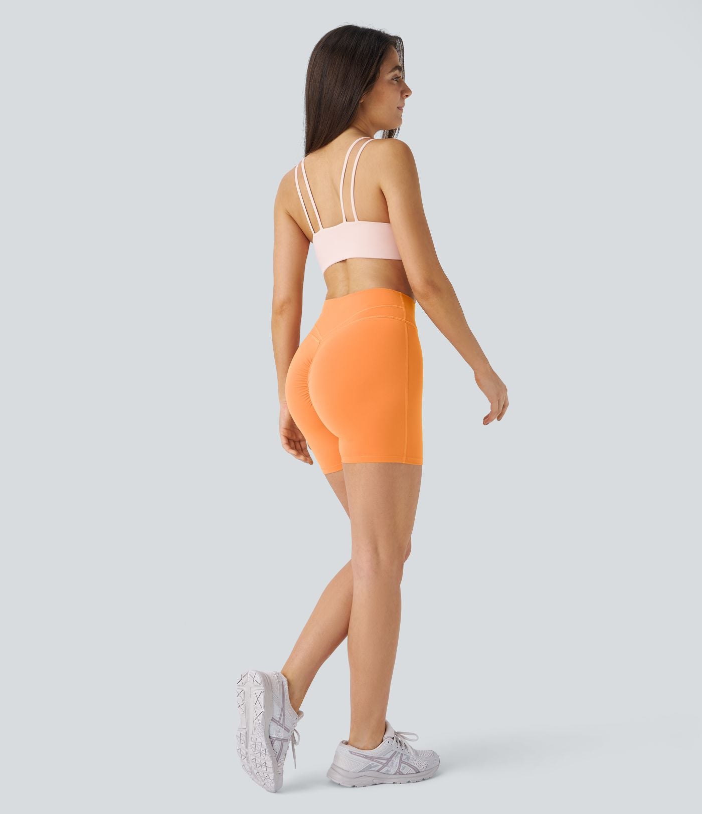 Softlyzero™ Plush Shorts 12,5cm Yoga Taille Haute Croisés Froncés