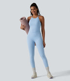 Débardeur de yoga SoftlyZero™ Airy dos nageur effet frais InstantCool avec brassière intégrée, poches, protection solaire UPF50+