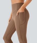 Pantalon de yoga à coupe bootcut gainant galbant taille haute avec effet scrunch et poches Halara UltraSculpt™