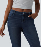 Jean skinny 7/8 décontracté taille basse Halara Flex™ avec poches