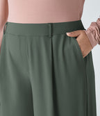Pantalon de travail grande taille coupe droite taille haute Halara Flex™ DayStretch avec poches