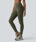 Legging 7/8 Halara UltraSculpt™ randonnée taille haute avec boucle en D et poche zippée