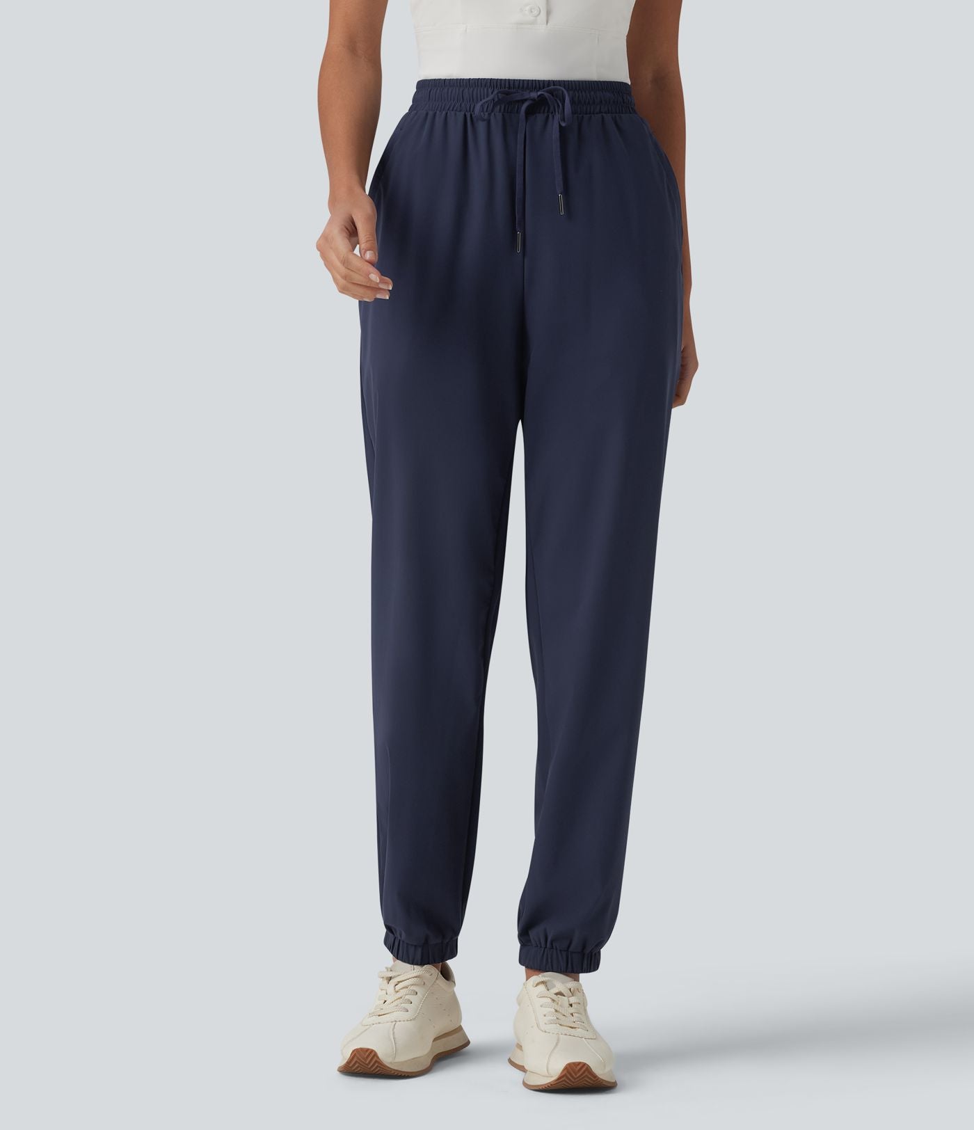 Jogging de golf taille mi-haute à séchage rapide effet frais InstantCool avec cordon de serrage et poches, protection solaire UPF40+