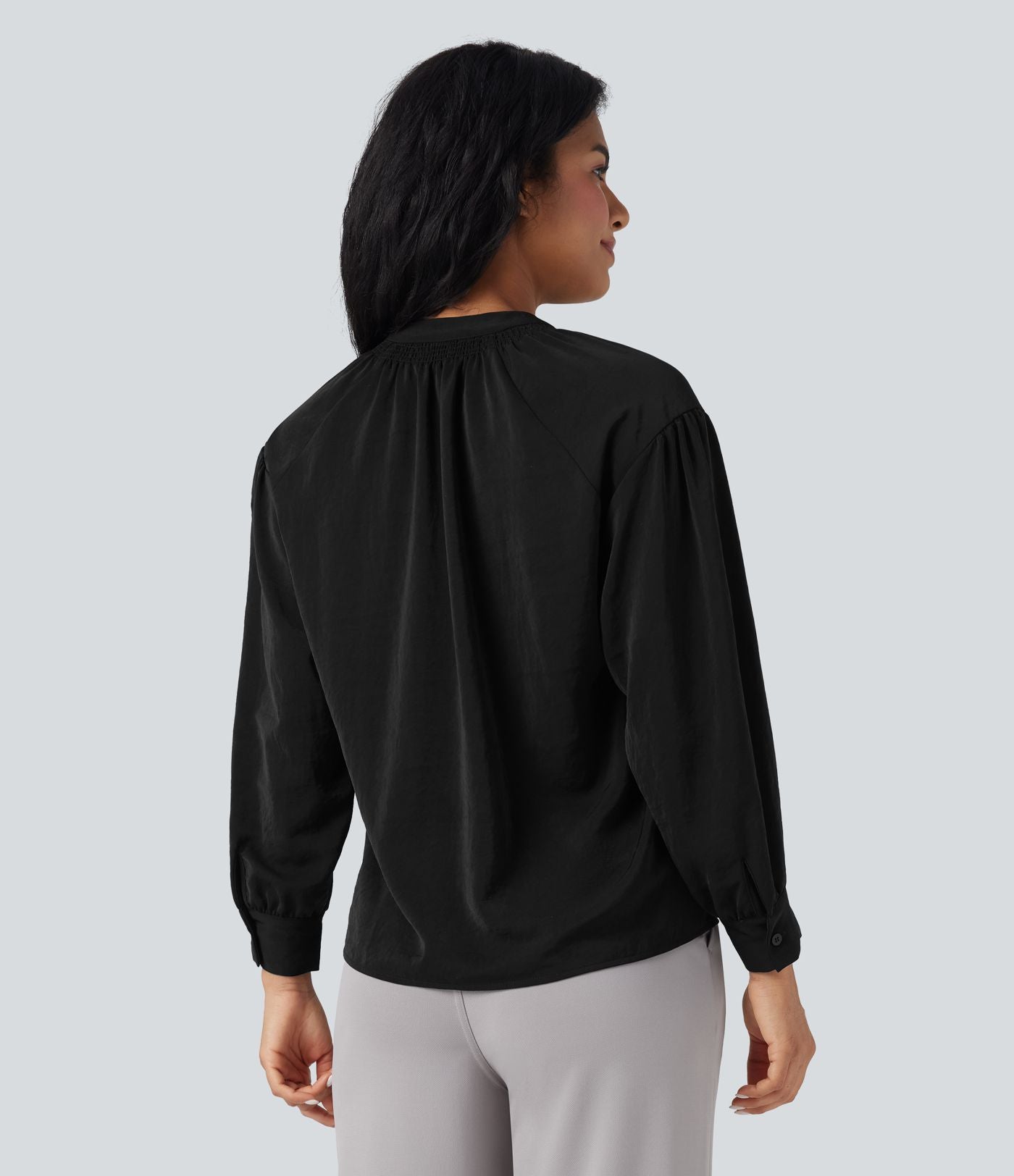 Chemise de travail manches longues col V