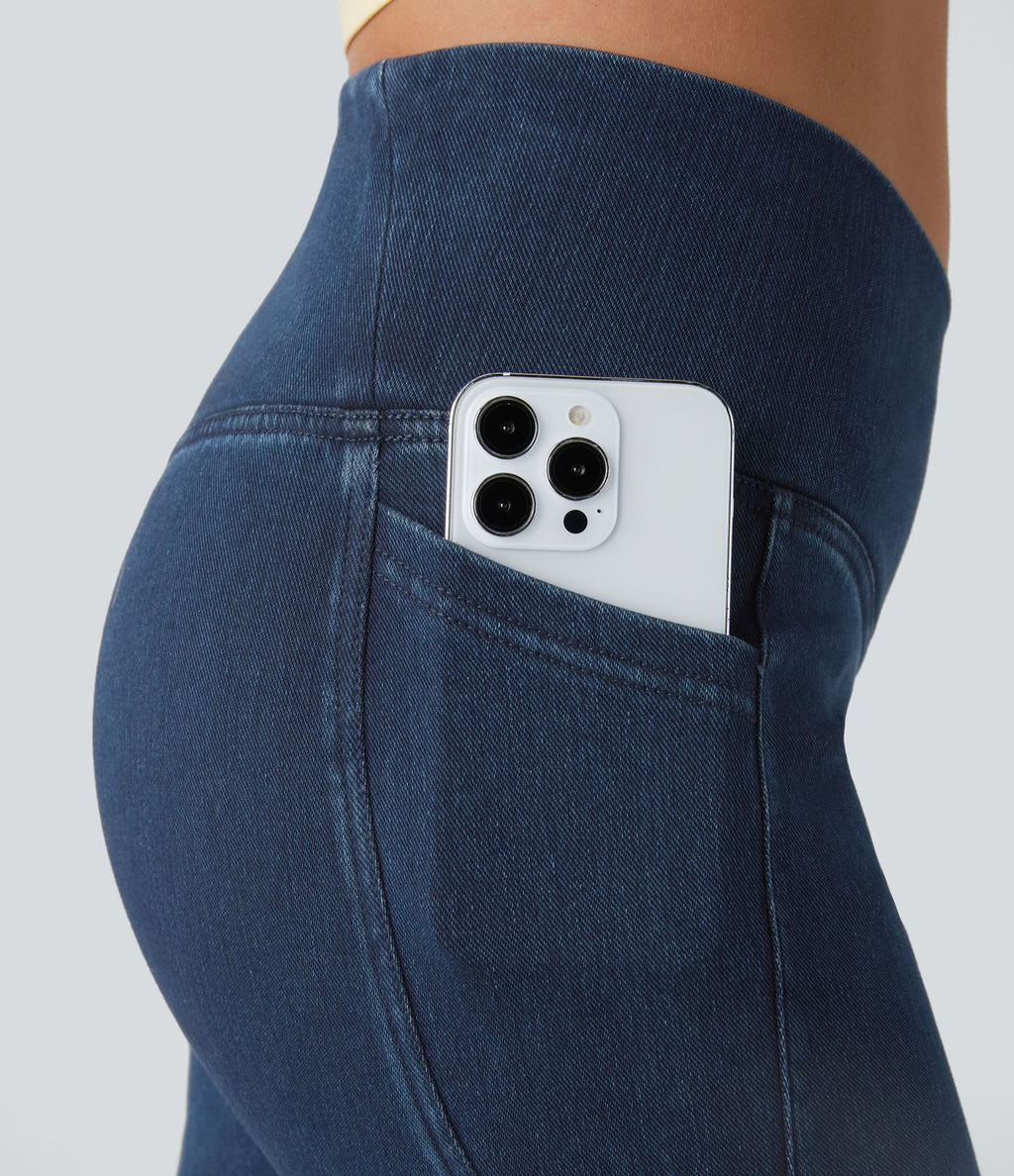 Halara Flex™ Jegging Travail Capri Tricoté Extensible Lavé Poche Latérale Croisée