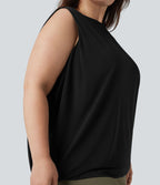 Débardeur yoga grande taille col rond Cool Touch - UPF50+