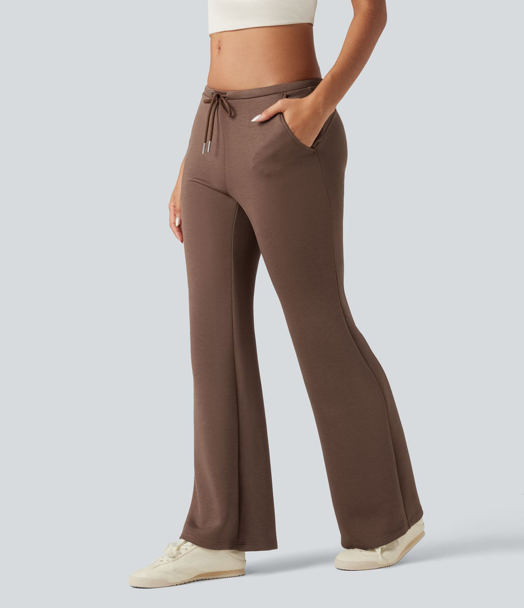 Pantalon décontracté SpacerTek™ taille basse, coupe évasée, avec cordon de serrage et poches