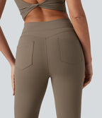 Legging de yoga Halara UltraSculpt™ côtelé, taille haute, évasé croisé, à poches