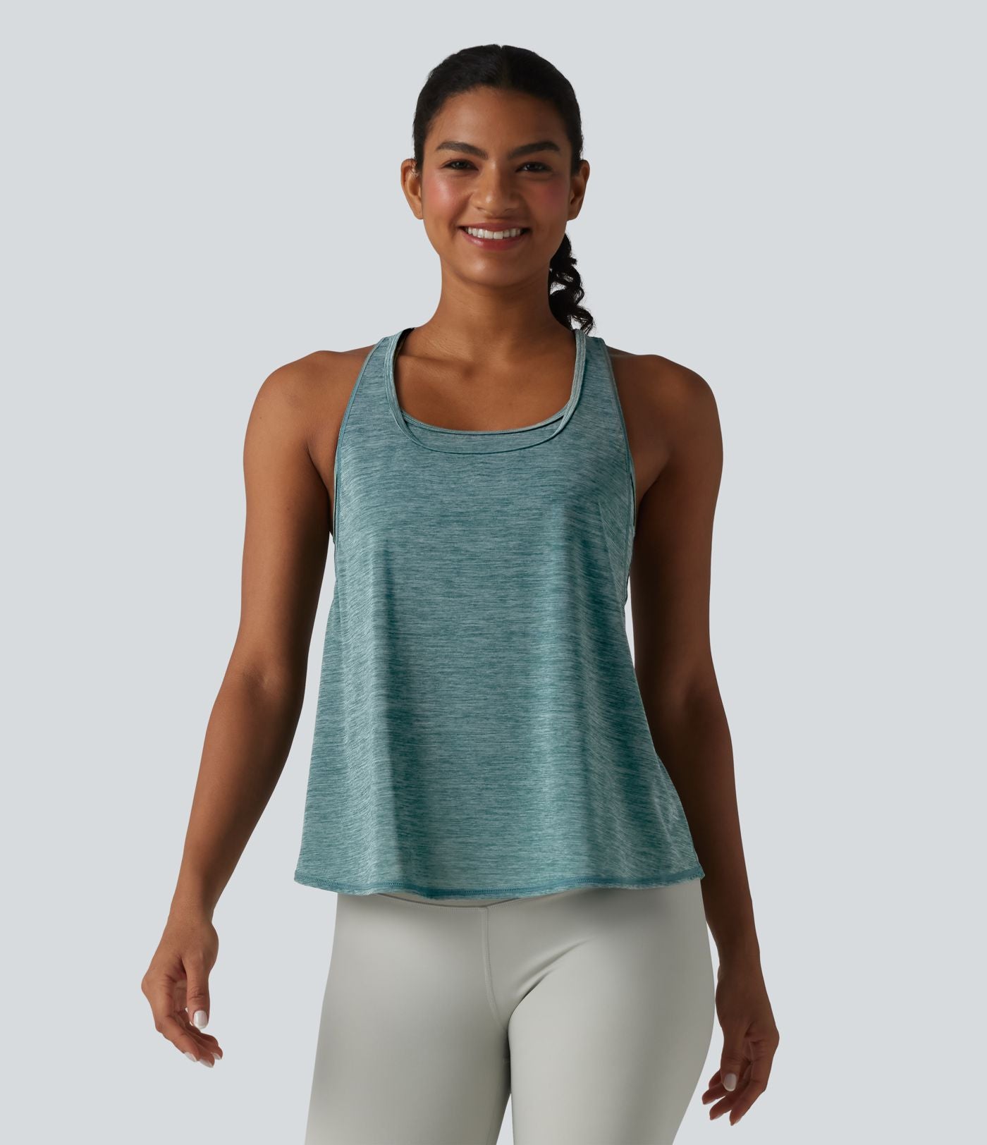 Débardeur de sport dos nageur col U soutien-gorge intégré