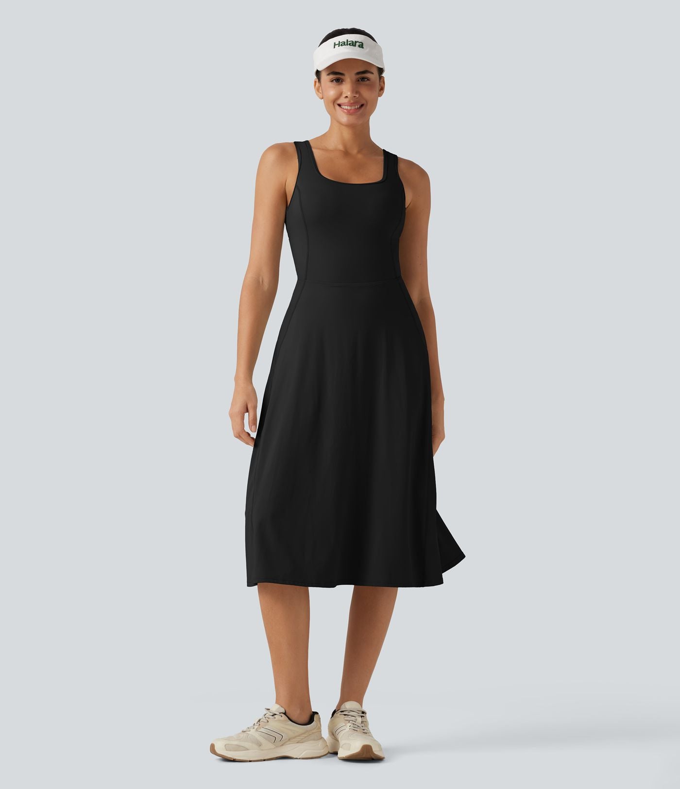 Robe de danse midi SoftlyZero™ Airy 2-en-1, col carré, brassière intégrée, à effet frais InstantCool, avec poches, accès facile Easy Peasy