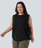 Débardeur yoga grande taille col rond Cool Touch - UPF50+